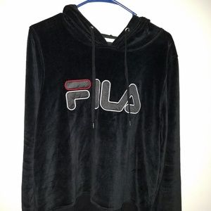Women's Vintage 90s Fila Velour Hoodie Jacket